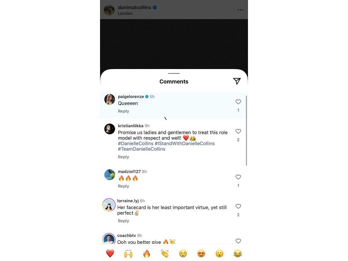 Paige Lorenzo's comment on Instagram
